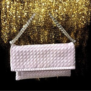 Urban Expressions Dusty Pink Woven Fold-over Clutch Purse